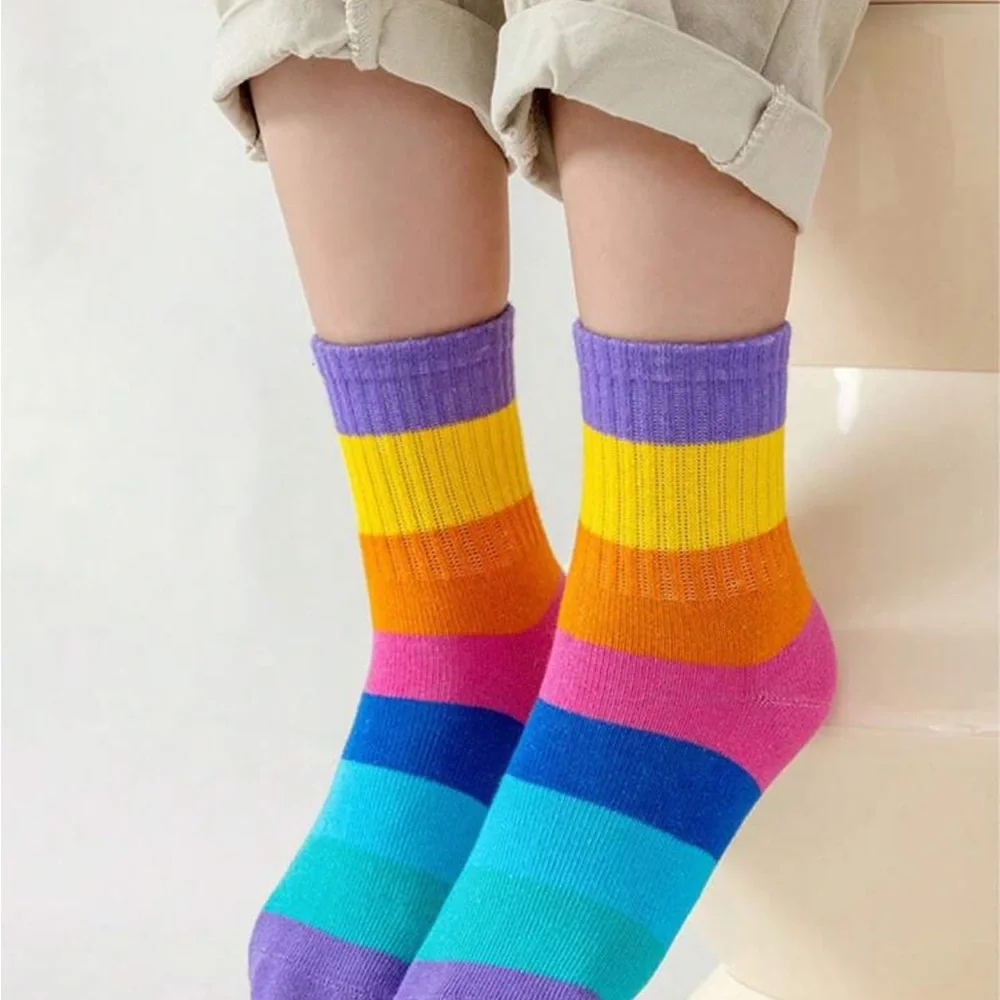 Colorful Striped Socks (5 pairs)